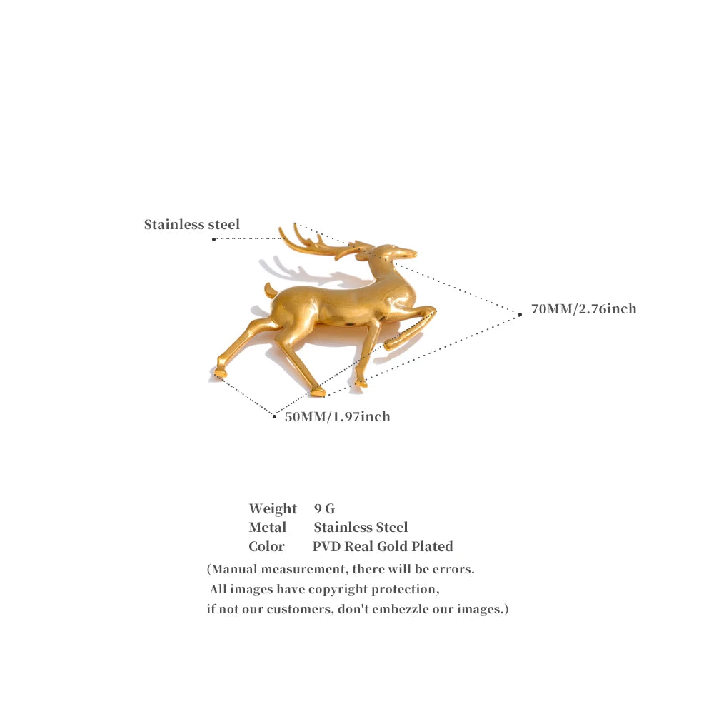 Deer Brooches Pin