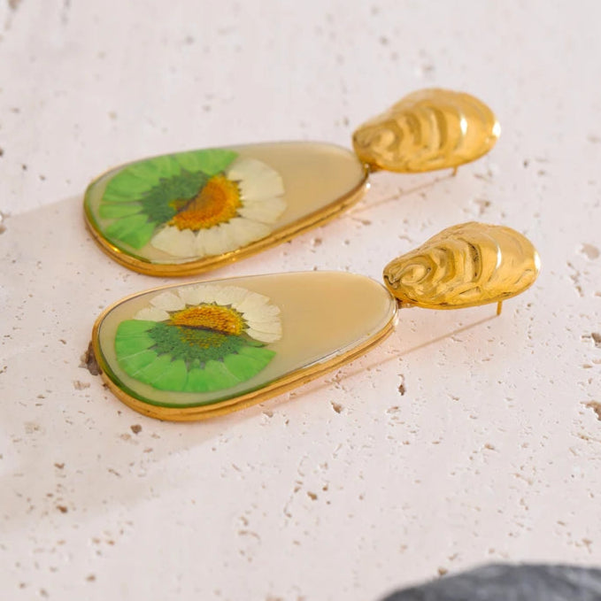 Enamel Flower Harmony Earrings