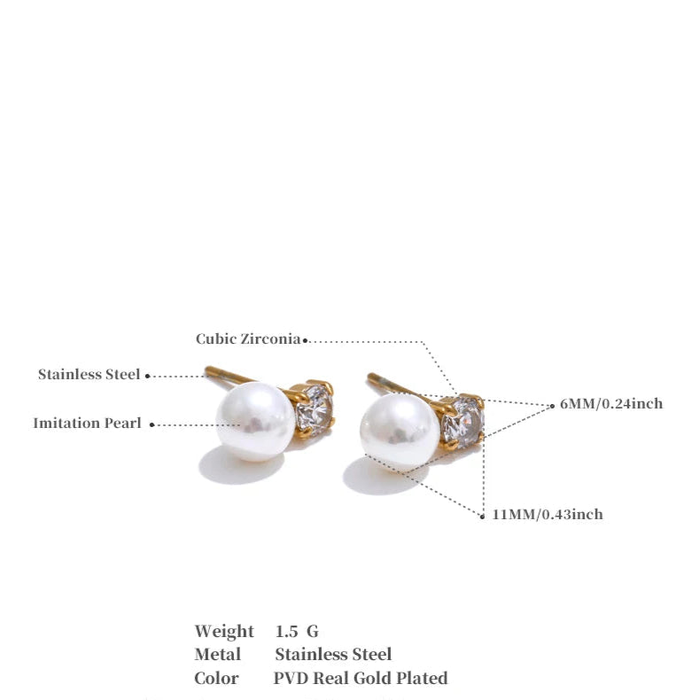 Mia's Korean Pearl Allure Earrings