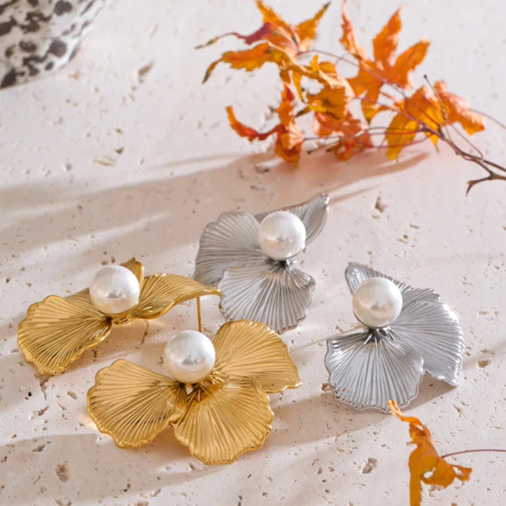 Pure Anemone Flower Earrings