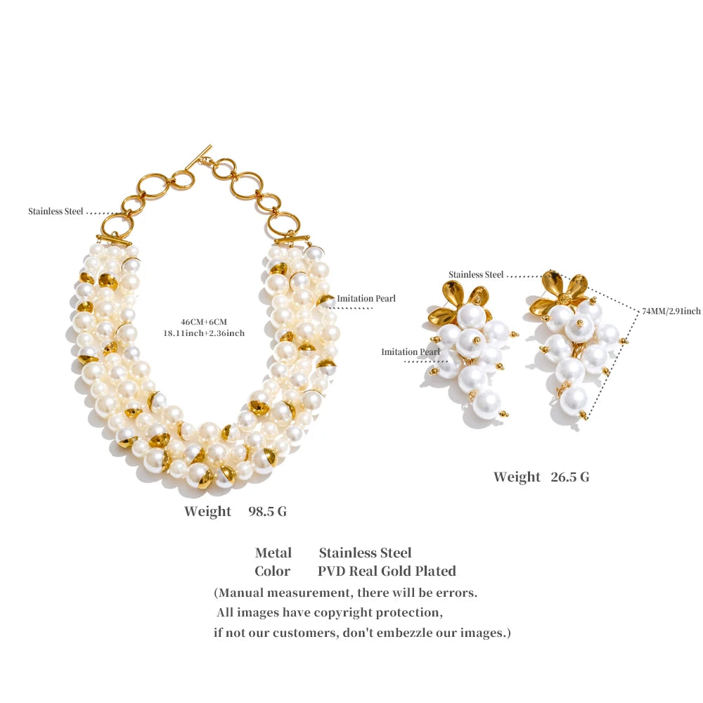 Double Layer Pearl Elegance Set