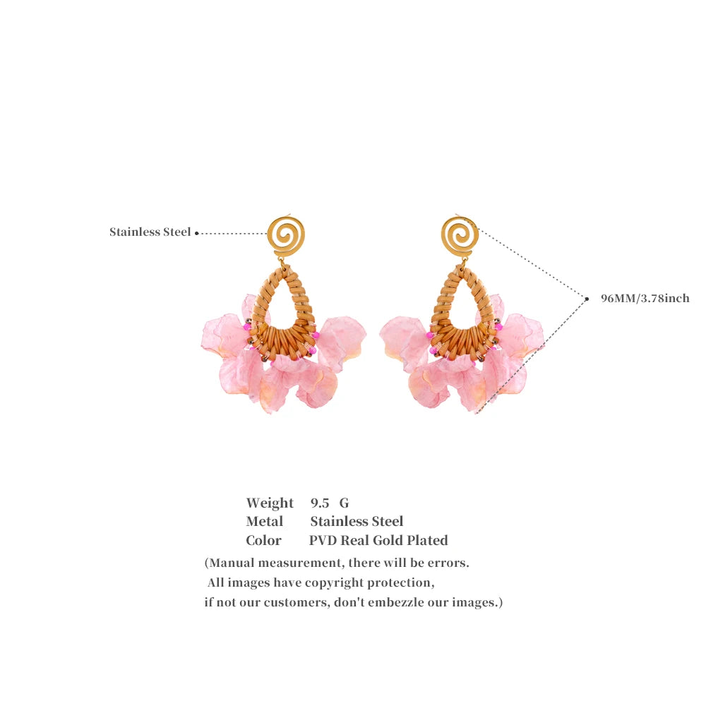 Romantic Bohemian Flower Dangle Earrings