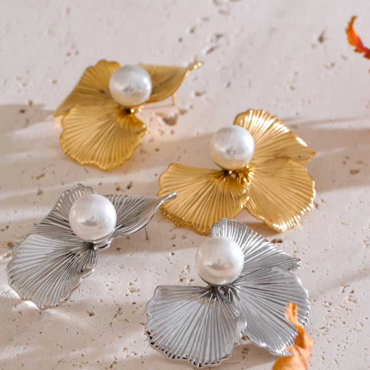 Pure Anemone Flower Earrings