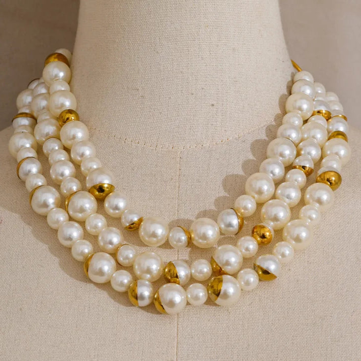 Double Layer Pearl Elegance Set