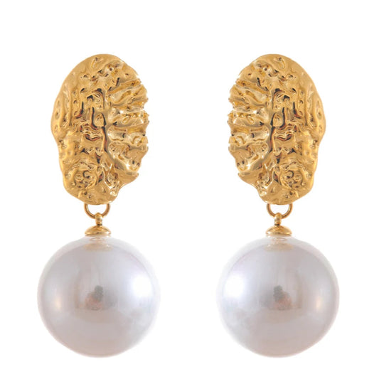 Luxe Pearl Geometry Earrings