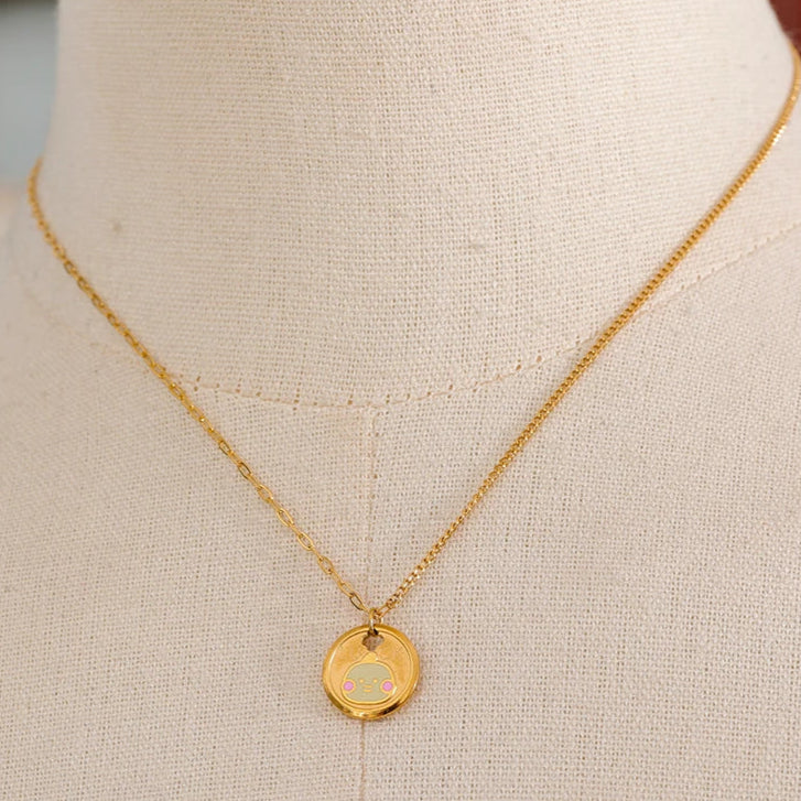 Little Duck Round Pendant Chic Necklace