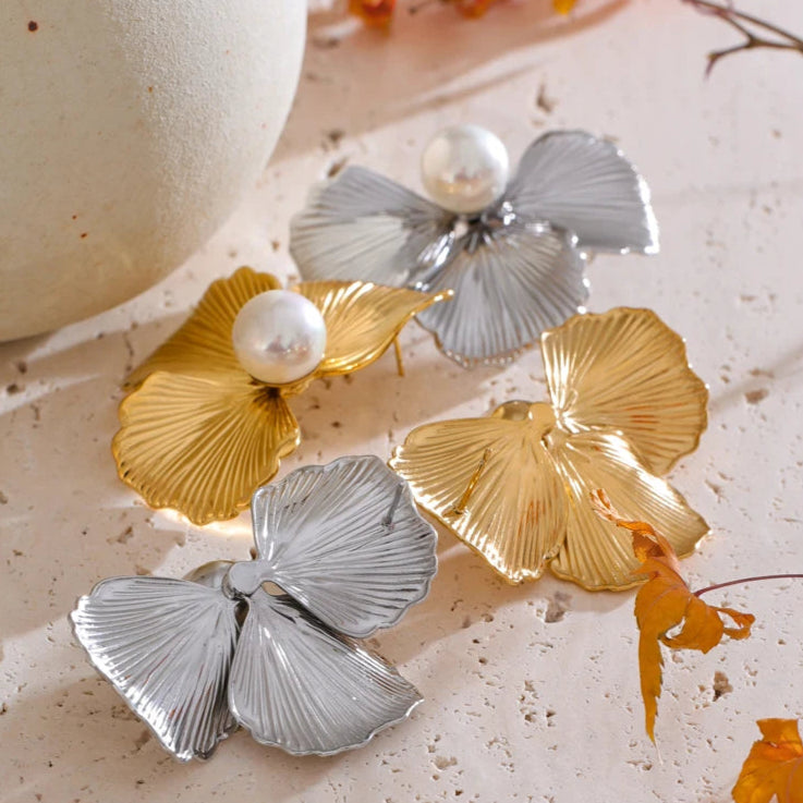 Pure Anemone Flower Earrings