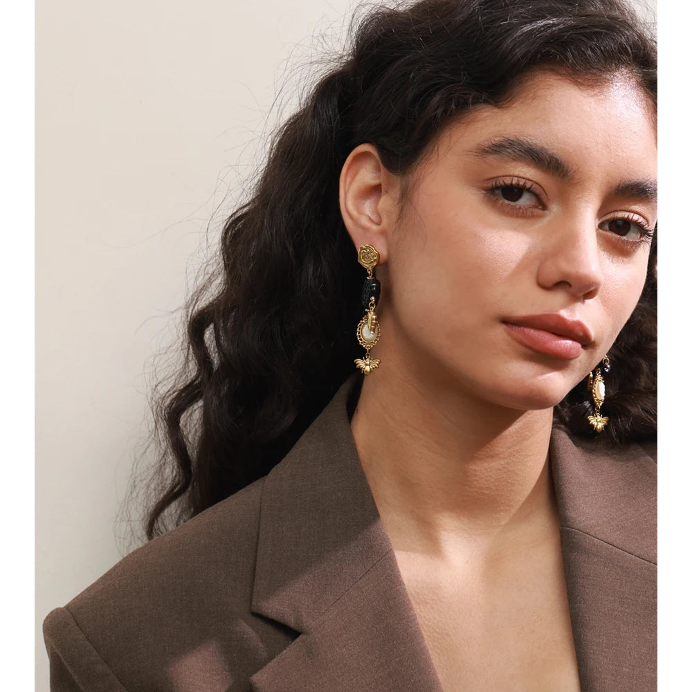 Velvet Heart Victorian Charm Earrings