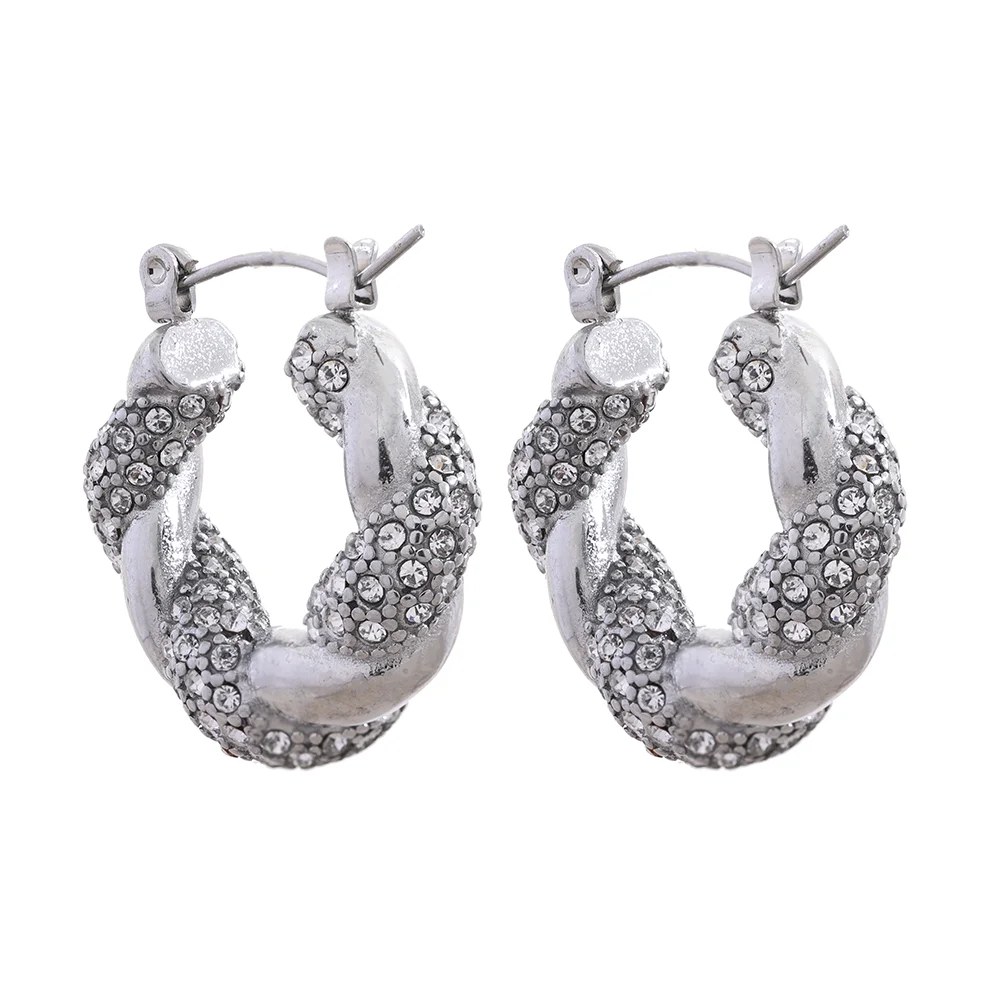 Luxe Twist Gold Hoop Earrings