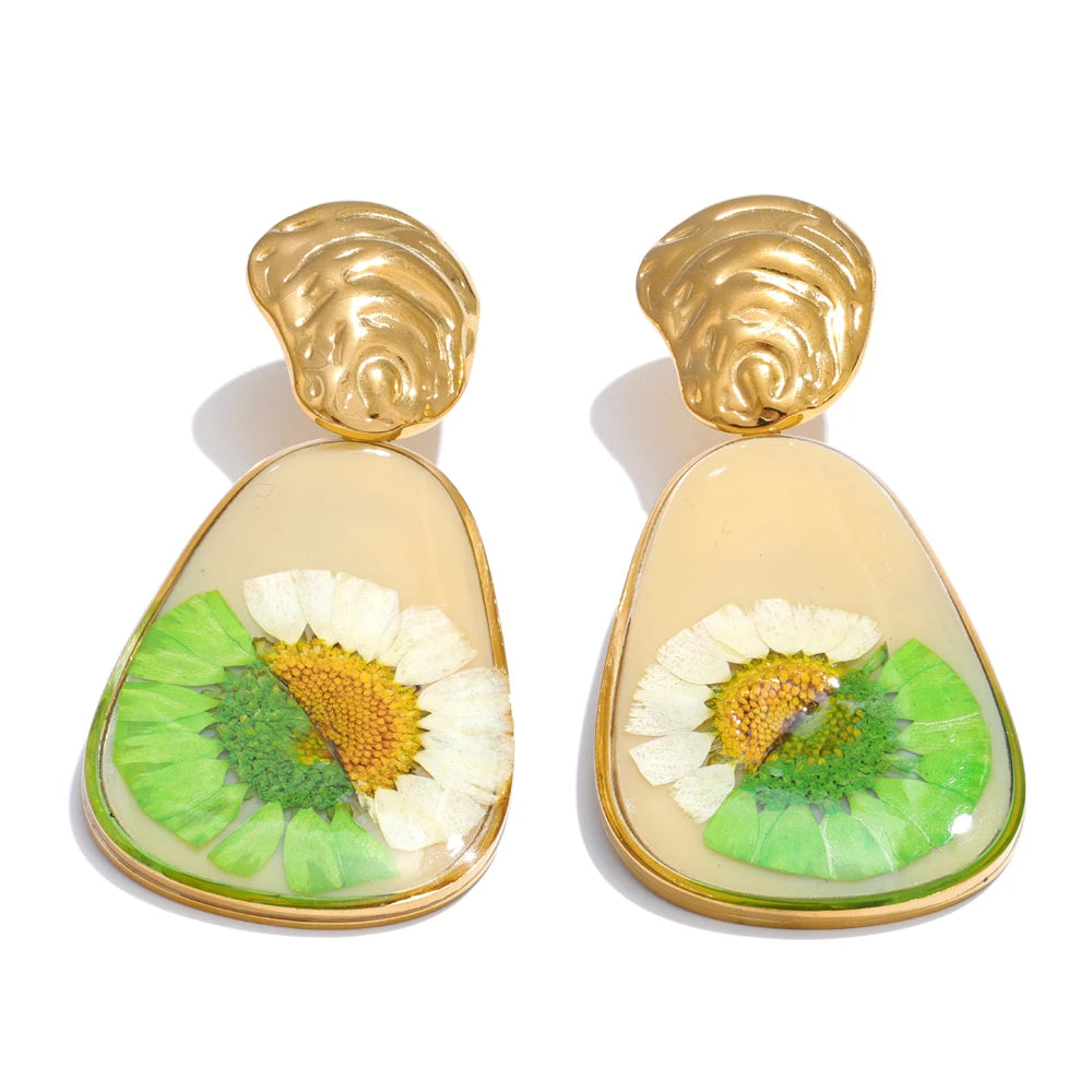 Enamel Flower Harmony Earrings