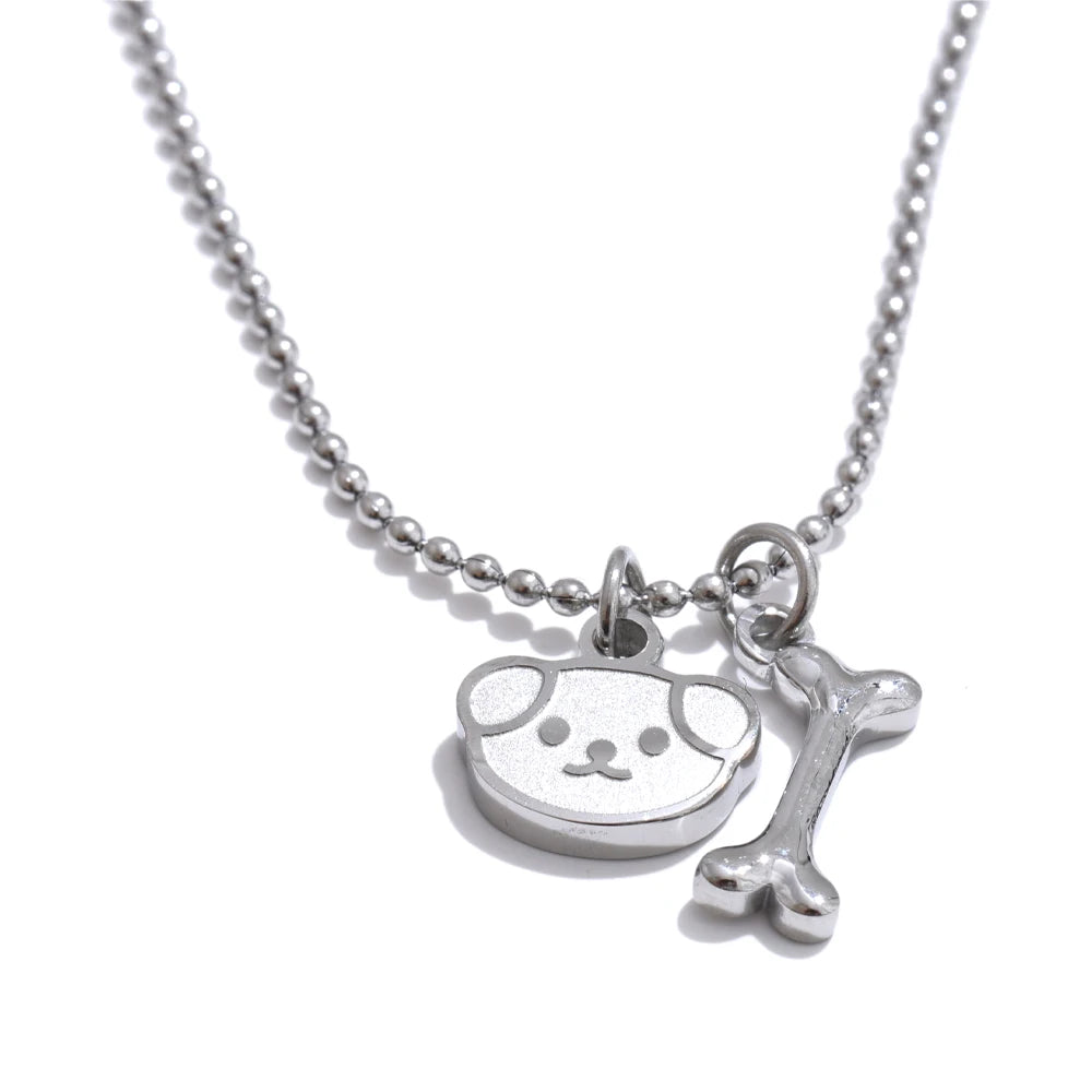 Puppy Charm Pendant Necklace