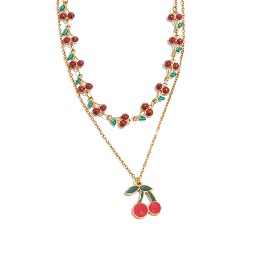 Red Cherry Summer Kiss Pendant