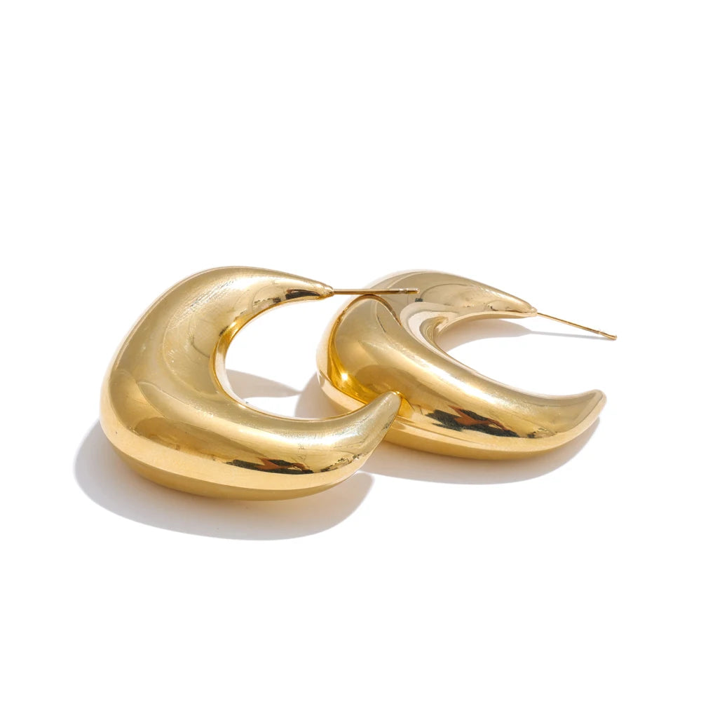 Chunky C-Shape Earrings