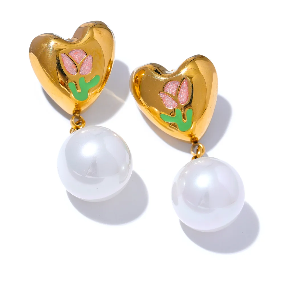 Cast Hear Drop Earrings
