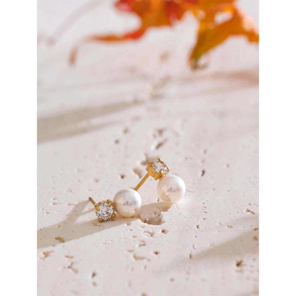 Mia's Korean Pearl Allure Earrings