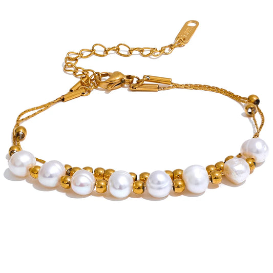 Pearls Bead Chain Bracelet