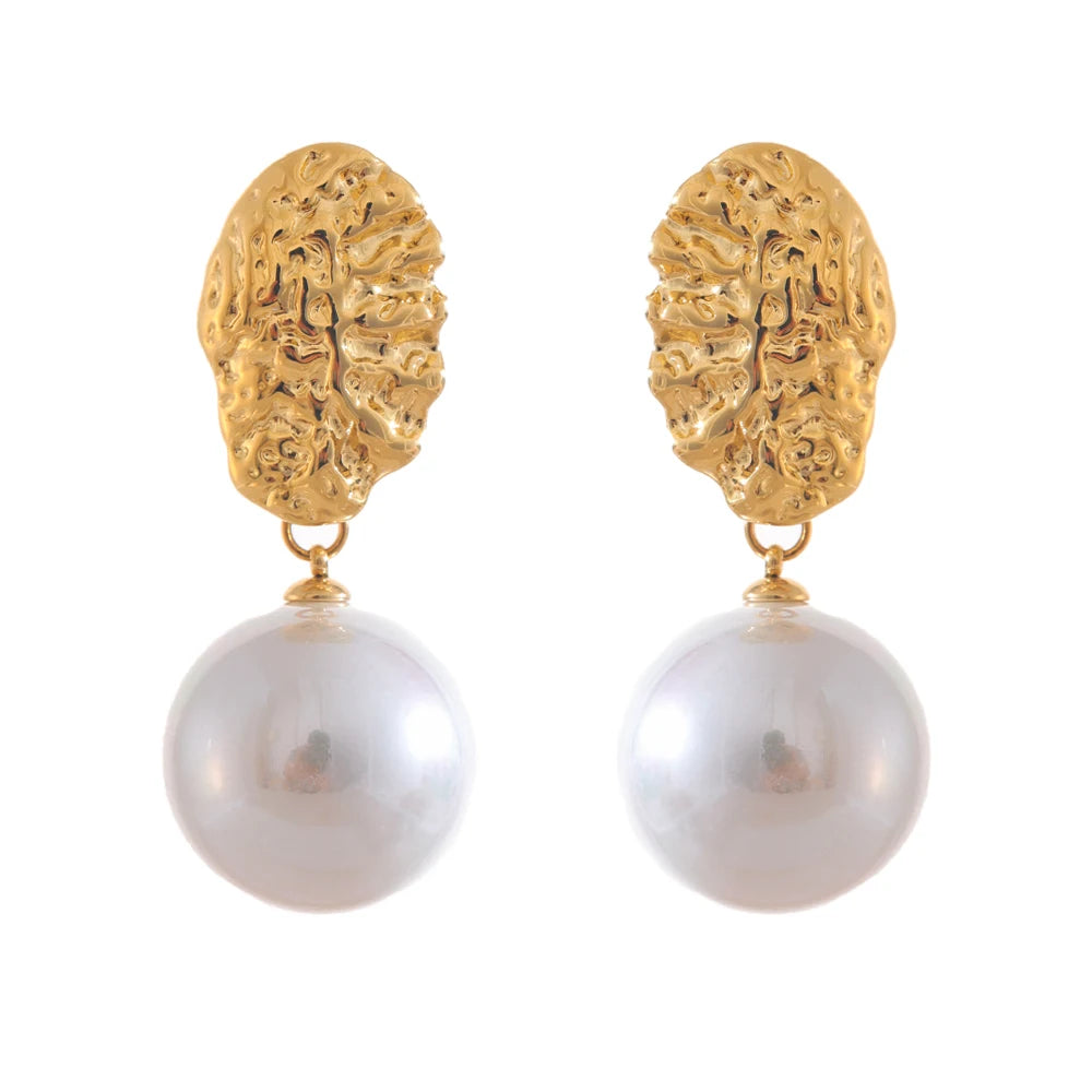 Luxe Pearl Geometry Earrings