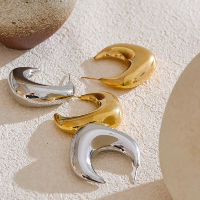 Chunky C-Shape Earrings