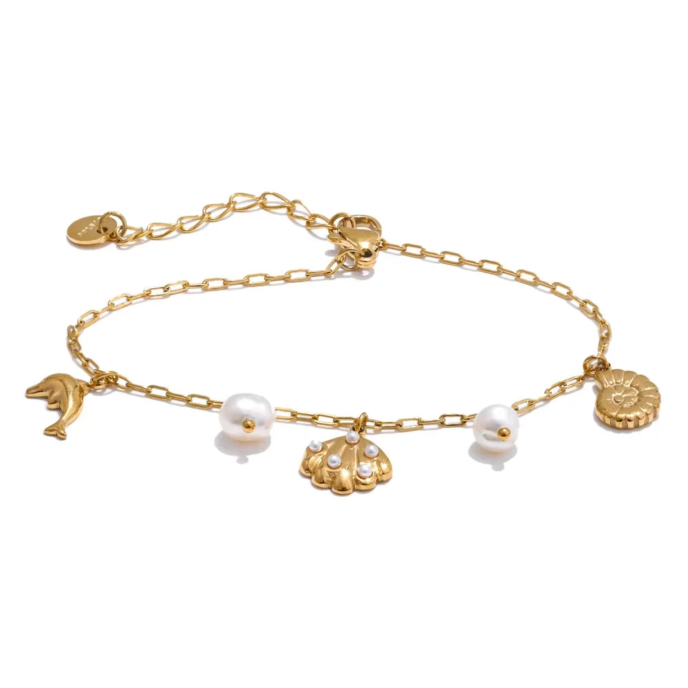 Marine Pearl Drop Bracelet