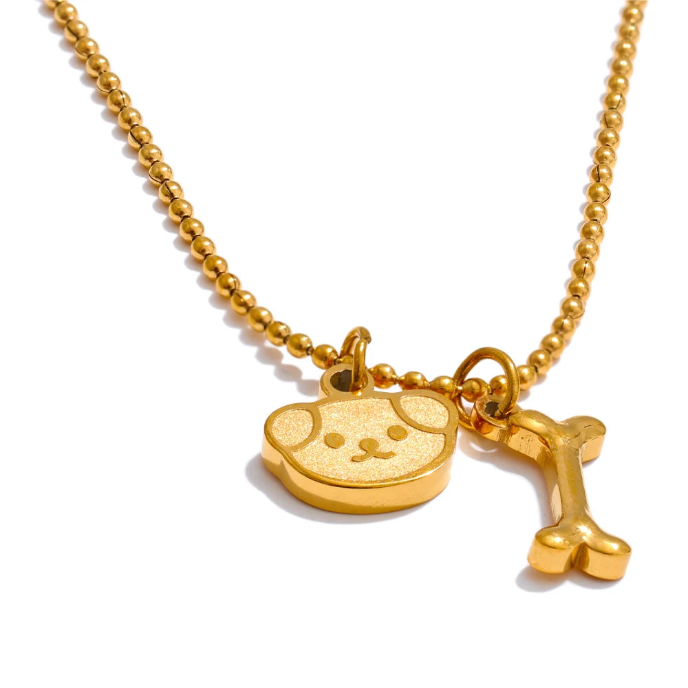 Puppy Charm Pendant Necklace