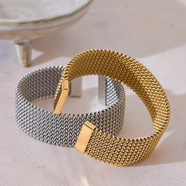 Sleek Open Cuff Bangle Bracelet