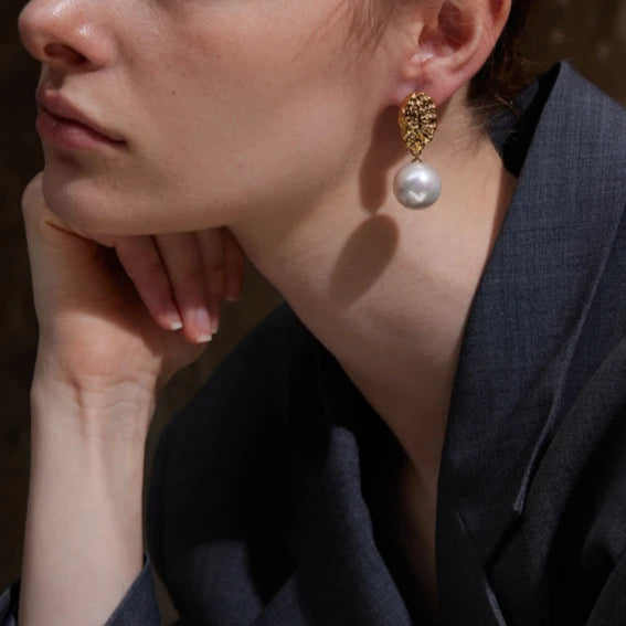 Luxe Pearl Geometry Earrings