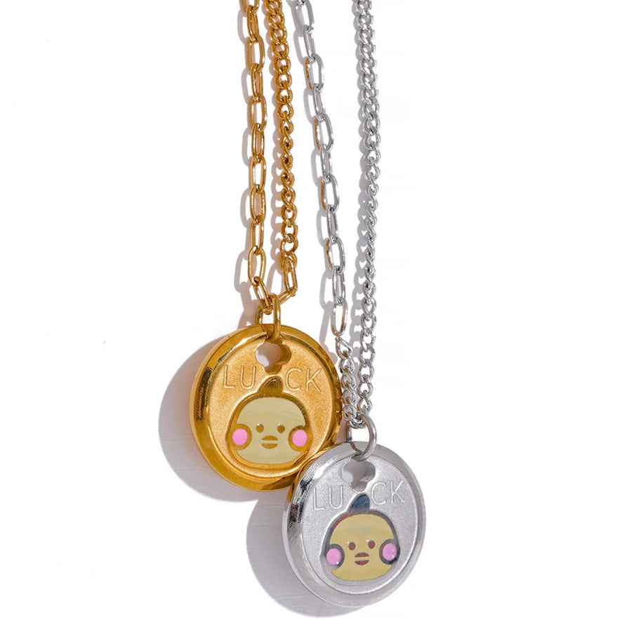 Little Duck Round Pendant Chic Necklace