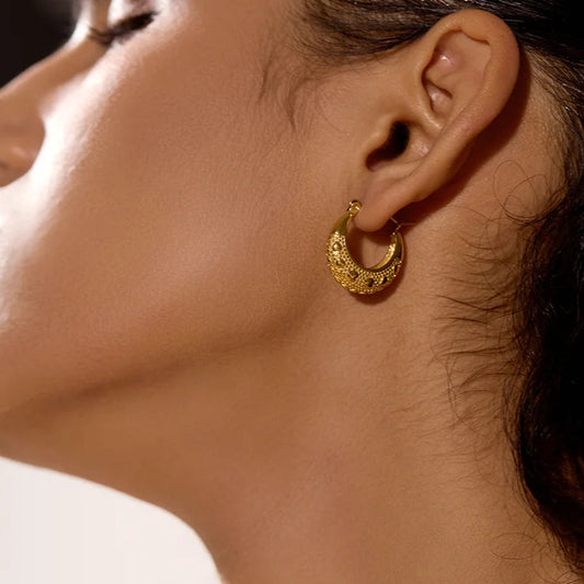 Heart Geometric Hoop Earrings