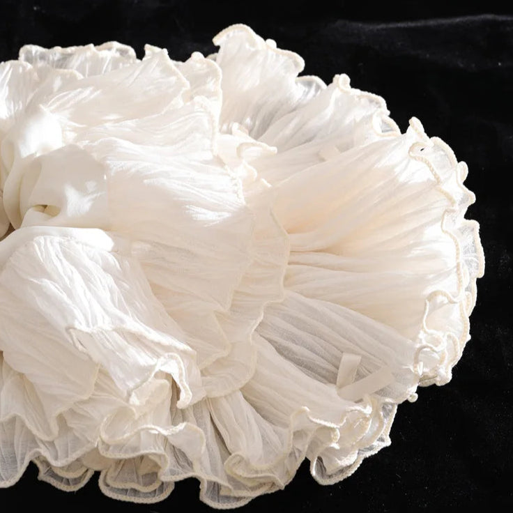 Milk Foam Ruffle Hairband