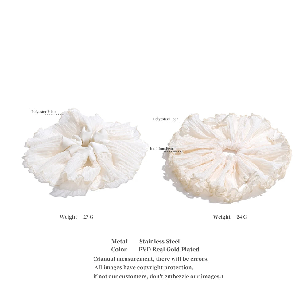 Milk Foam Ruffle Hairband