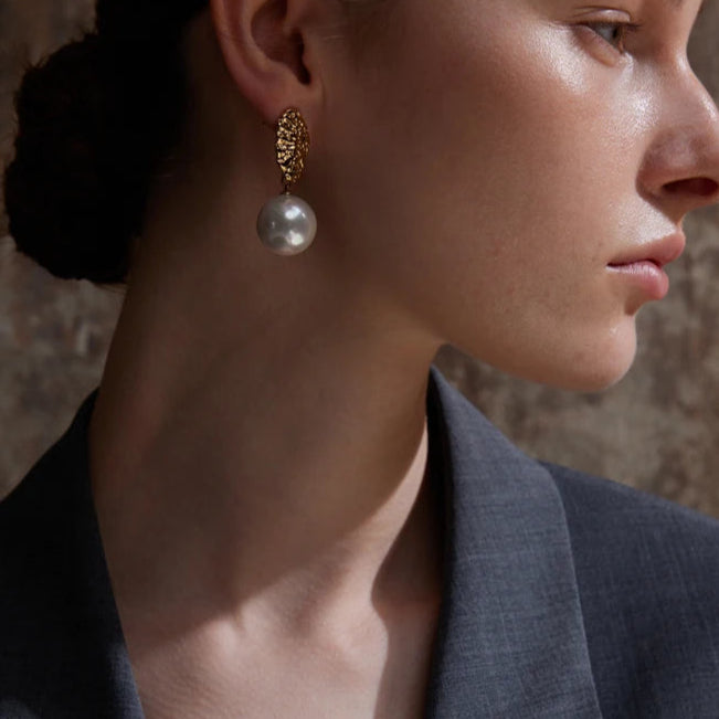 Luxe Pearl Geometry Earrings