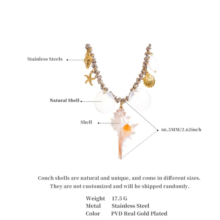 Seashell Embrace Pendant Necklace