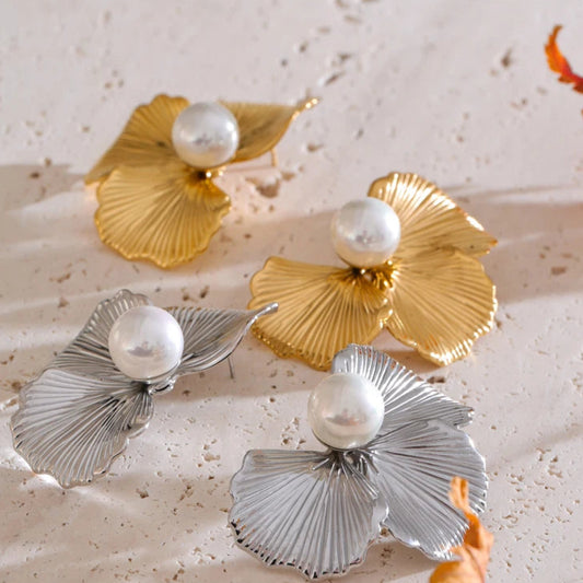 Pure Anemone Flower Earrings
