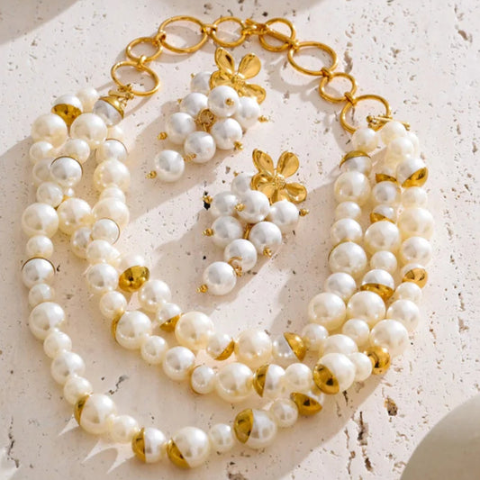 Double Layer Pearl Elegance Set