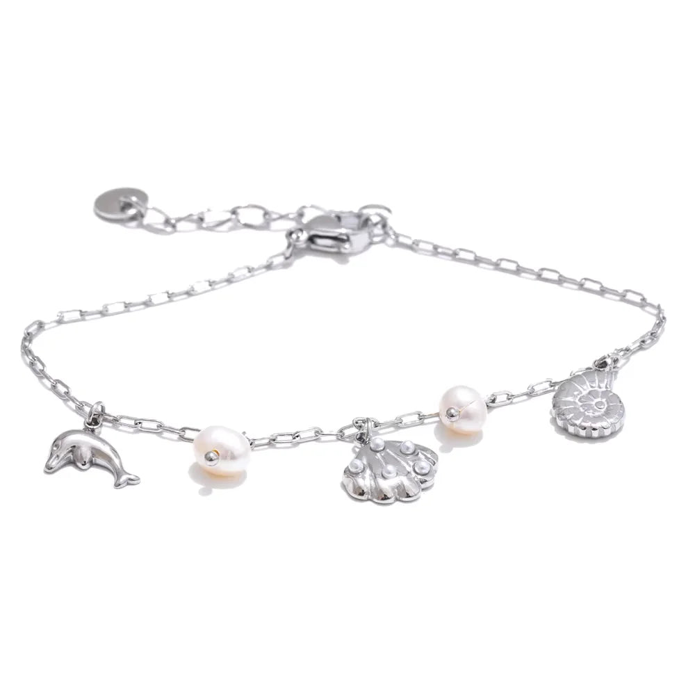 Marine Pearl Drop Bracelet