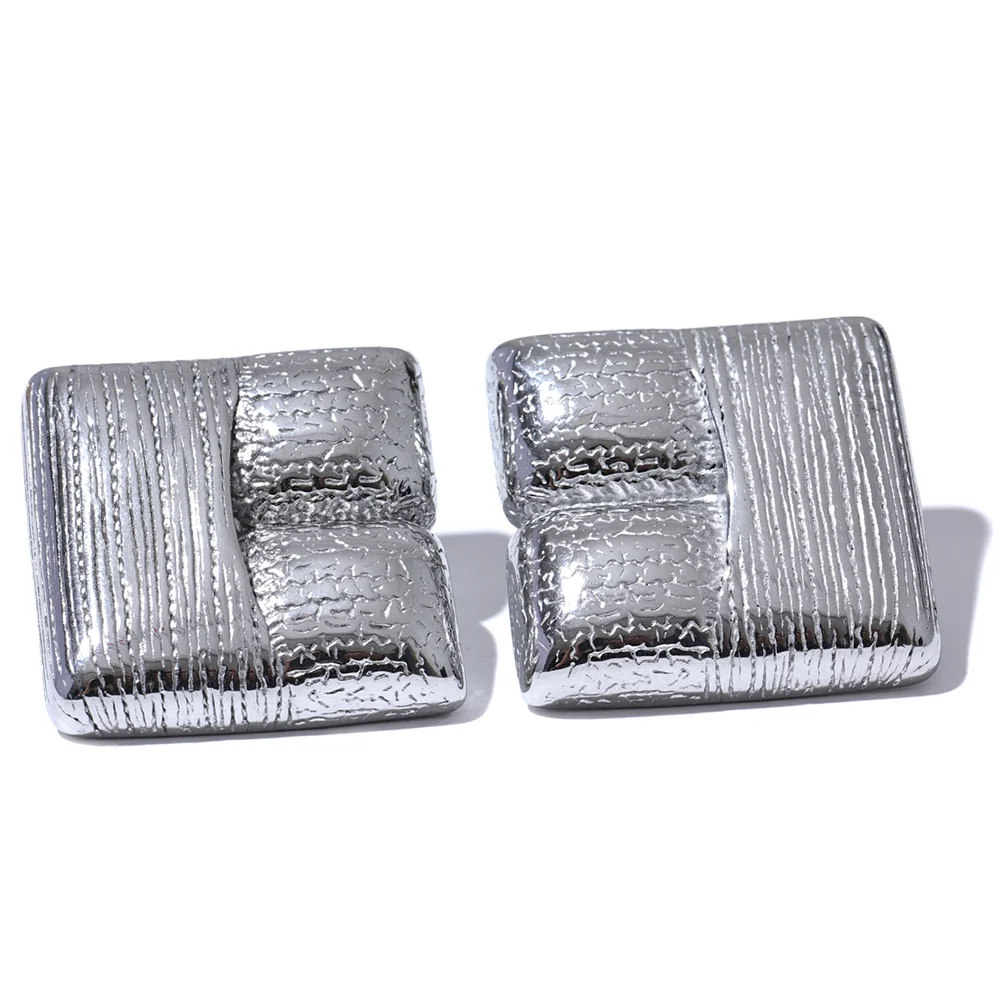 Square Statement Stud Earrings