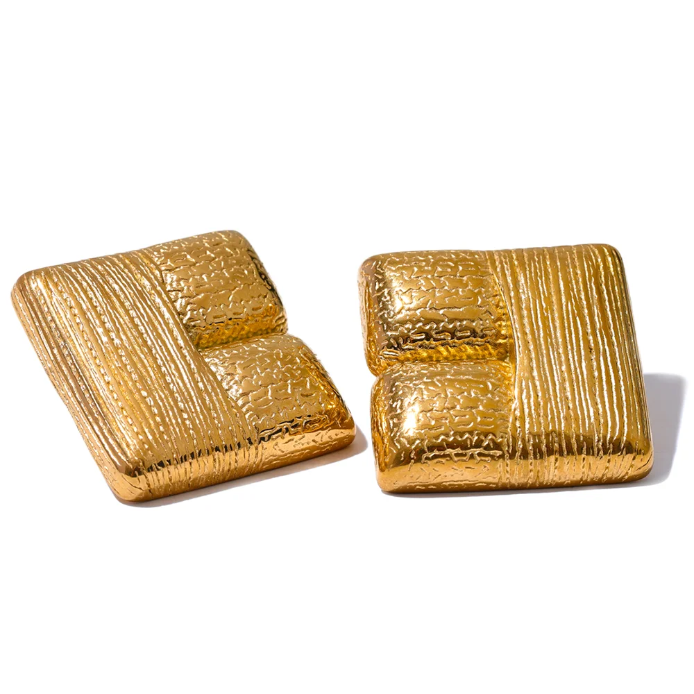 Square Statement Stud Earrings