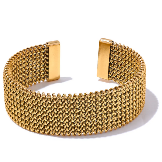 Sleek Open Cuff Bangle Bracelet