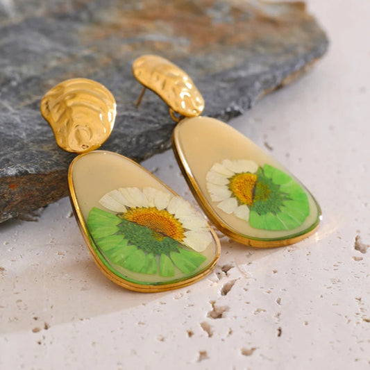 Enamel Flower Harmony Earrings