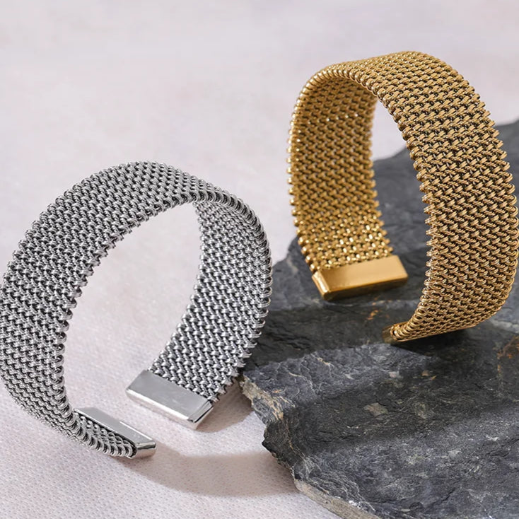 Sleek Open Cuff Bangle Bracelet